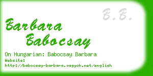 barbara babocsay business card